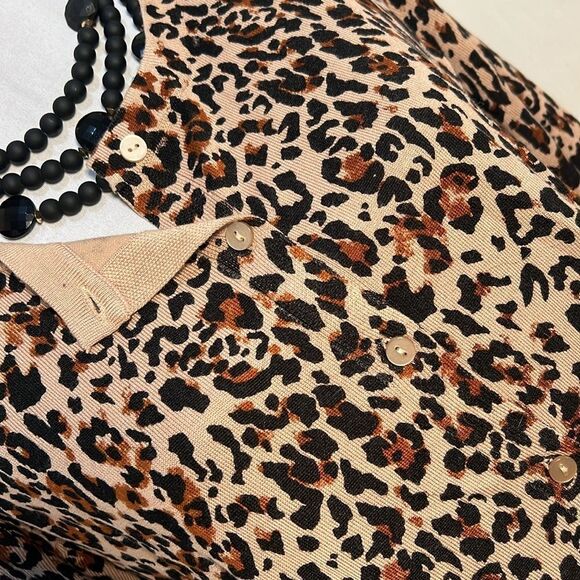 Fall Closet Staple! Leopard Pattern Cardigan - EUC! Time and Tru Women's Large - Picture 2 of 6